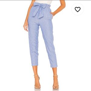 Majorelle Tristan Crop Pant in Blue Stripe Size M